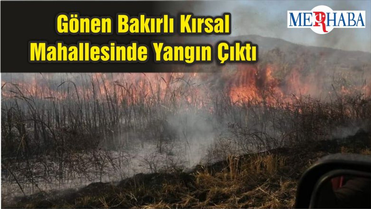 Gönen Bakırlı Kırsal Mahallesinde Yangın Çıktı