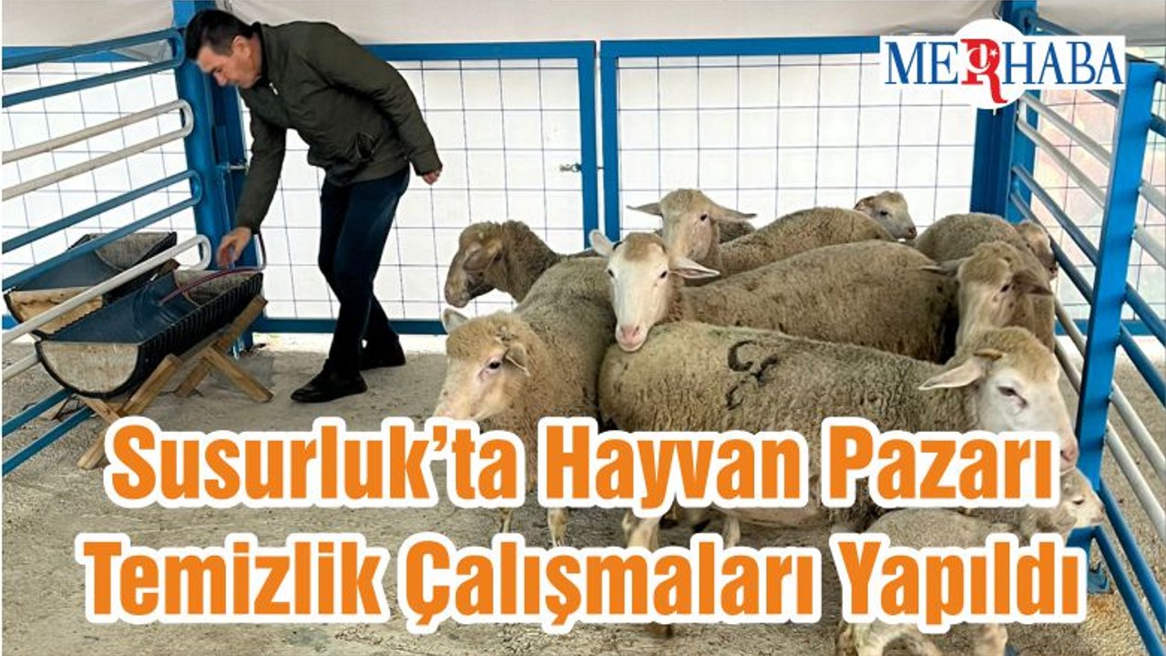 Susurluk’ta Hayvan Pazarı Temizlik Çalışmaları Yapıldı