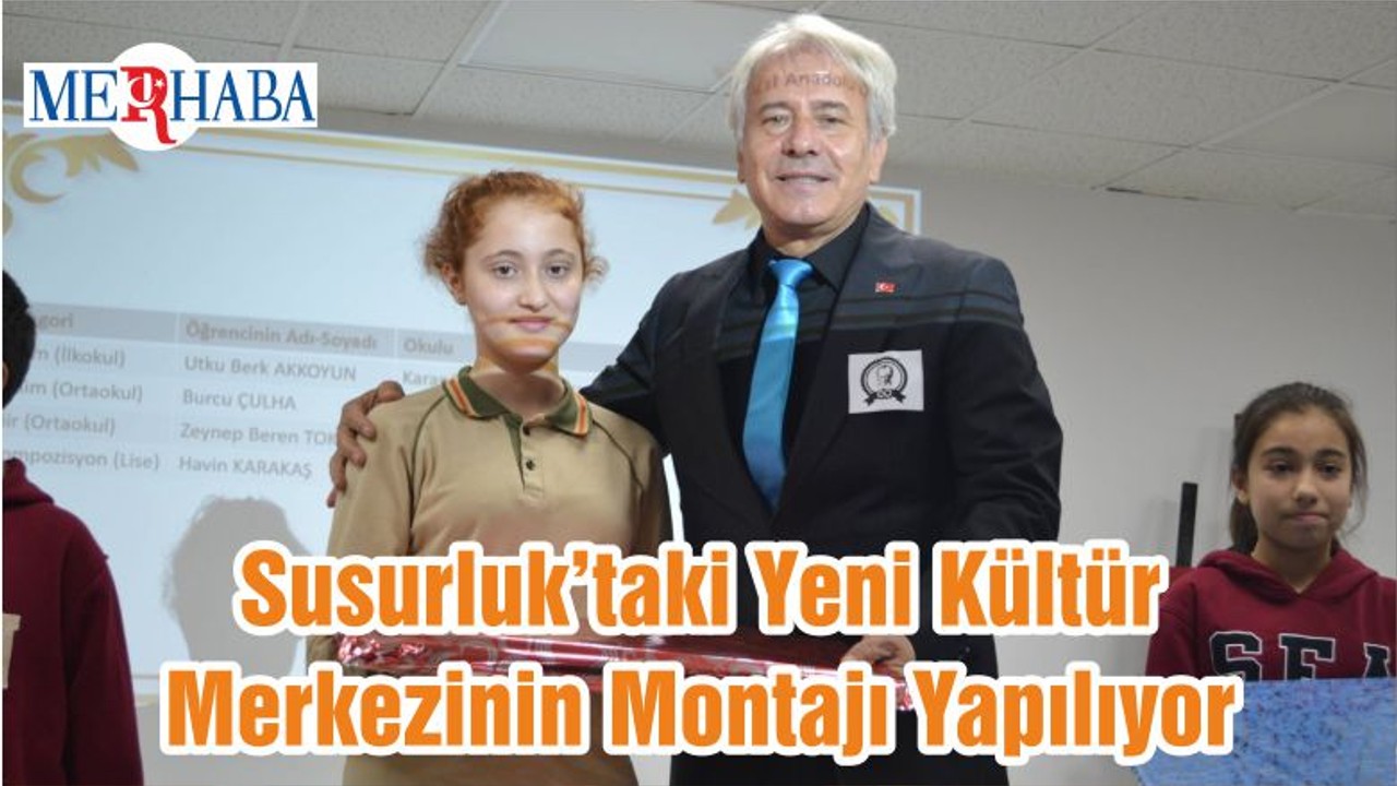 Susurluk’taki Yeni Kültür Merkezinin Montajı Yapılıyor