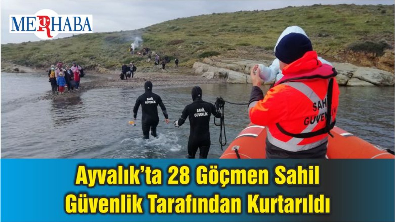 Ayvalık’ta 28 Göçmen Sahil Güvenlik Tarafından Kurtarıldı