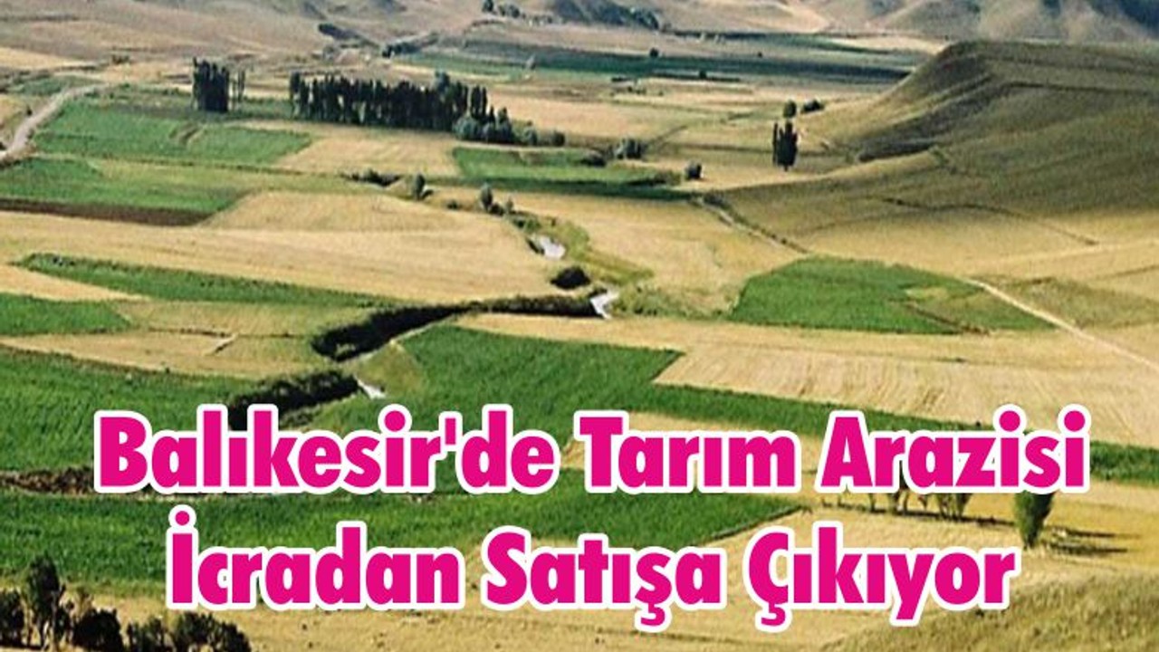 Balıkesir'de Tarım Arazisi İcradan Satışa Çıkıyor