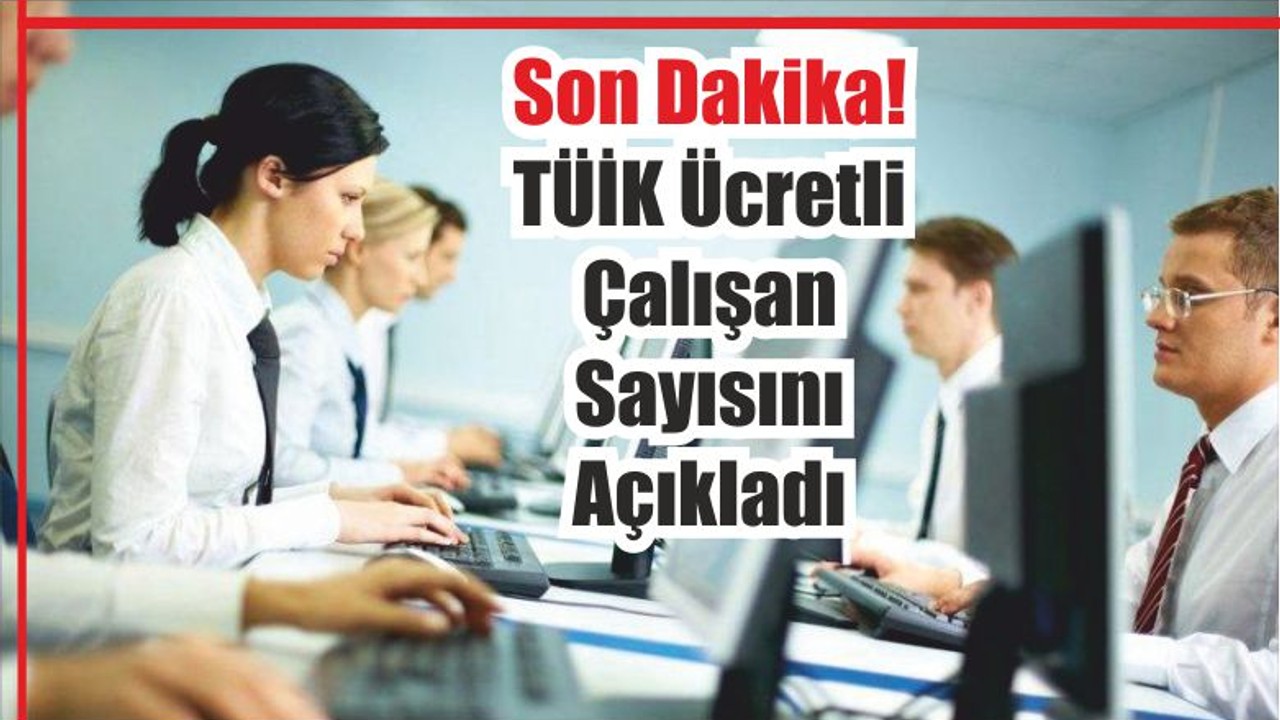 Son Dakika! TÜİK Ücretli Çalışan Sayısını Açıkladı