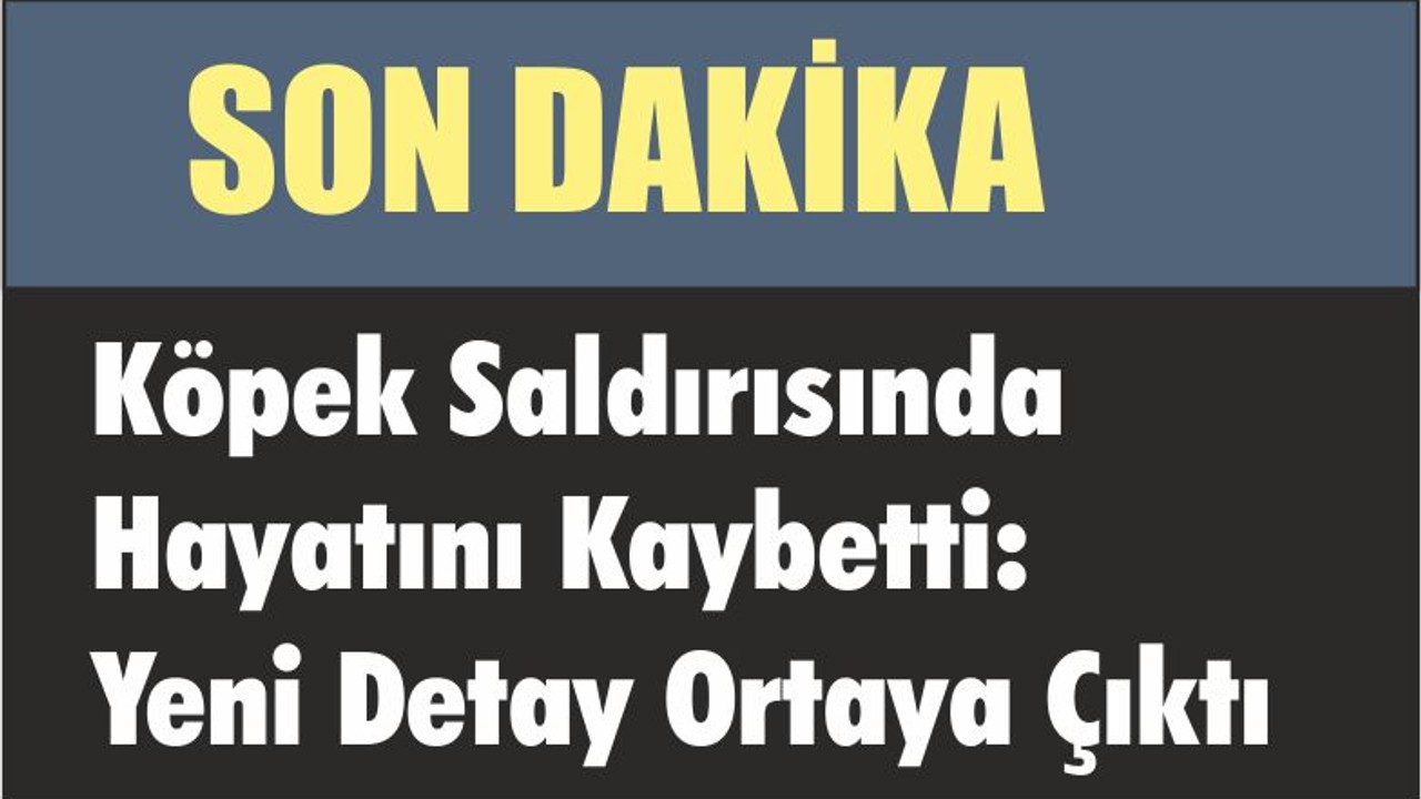 Köpek Saldırısında Hayatını Kaybetti: Yeni Detay Ortaya Çıktı