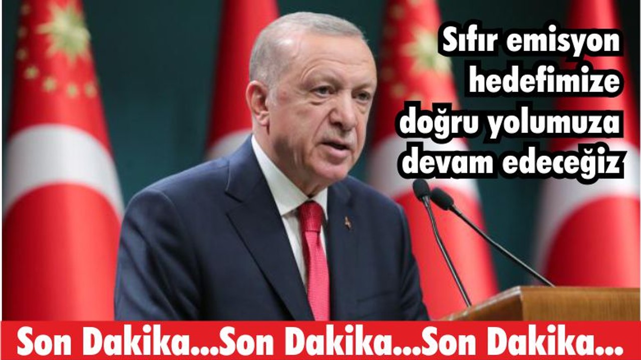 Cumhurbaşkanı Erdoğan: Sıfır emisyon hedefimize doğru yolumuza devam edeceğiz