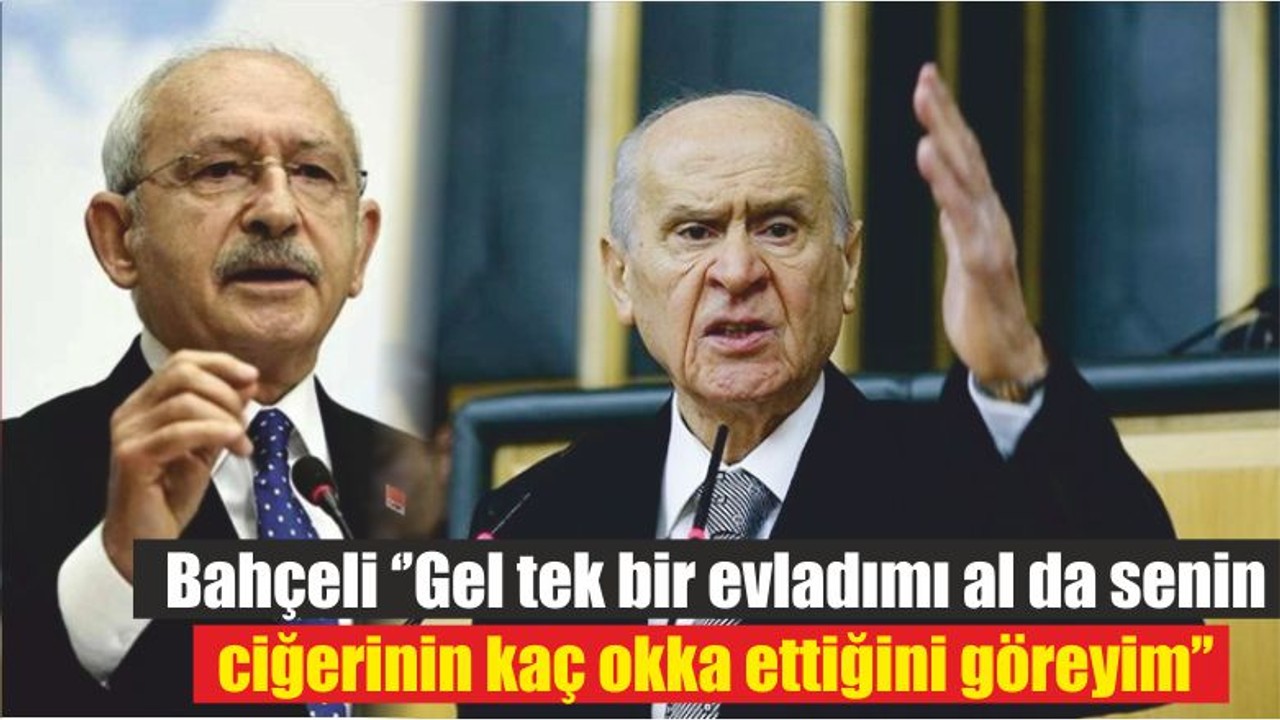 Bahçeli ‘’Gel tek bir evladımı al da senin ciğerinin kaç okka ettiğini göreyim’’