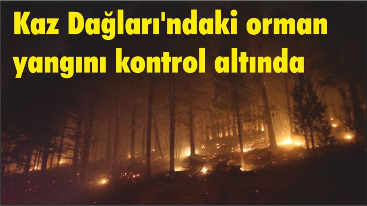 Kaz Dağları'ndaki orman yangını kontrol altında