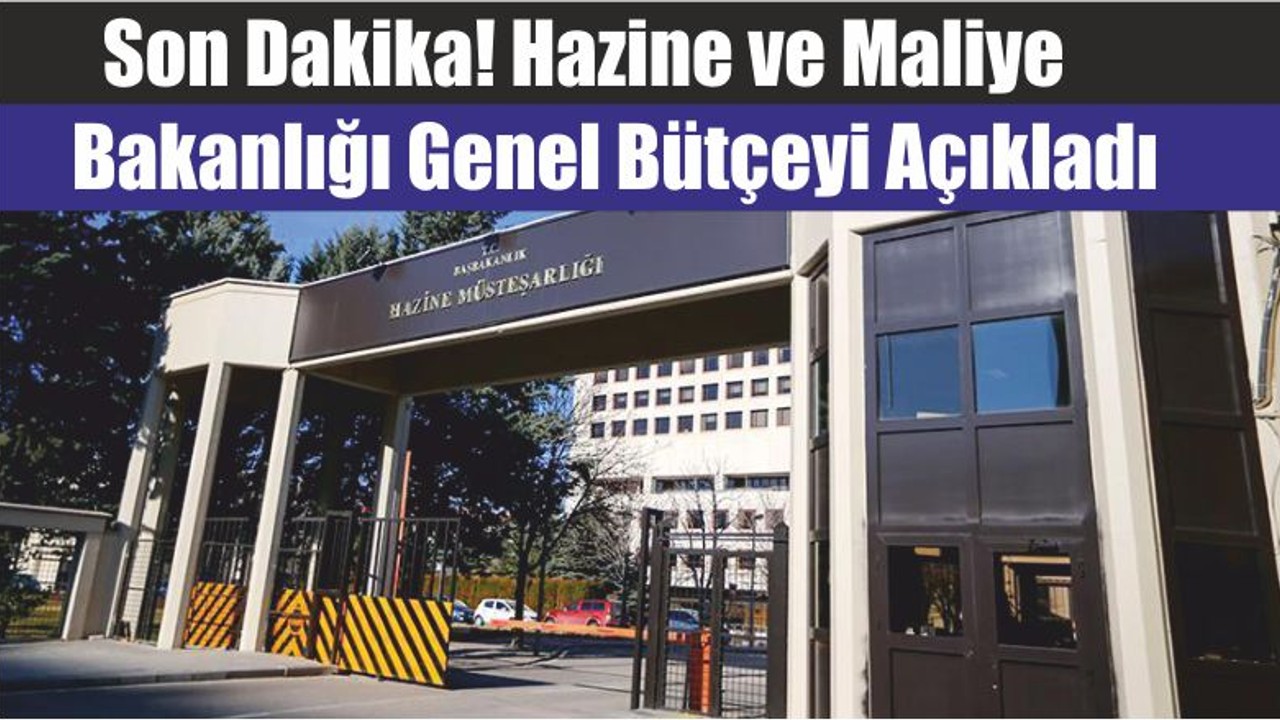 Son Dakika! Hazine ve Maliye Bakanlığı Genel Bütçeyi Açıkladı