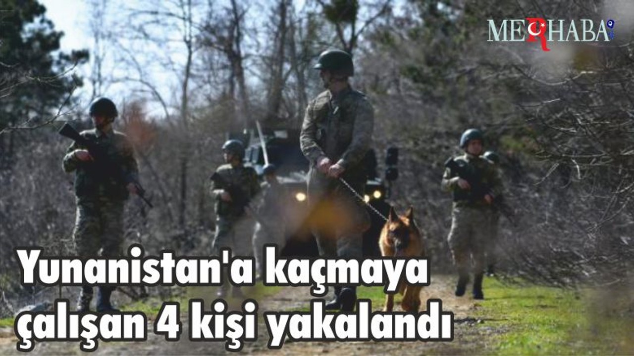 Yunanistan'a kaçmaya çalışan 4 kişi yakalandı