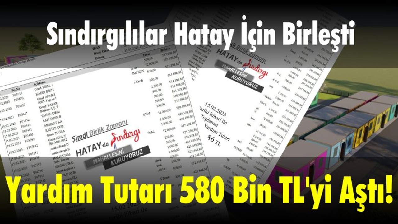 Doğal Şehir Sındırgı Evleri Projesi’nde Miktar 580 Bin TL’yi Geçti
