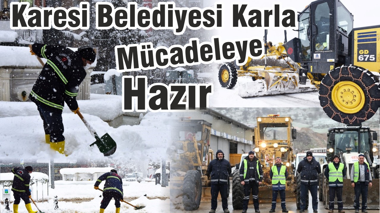 Karesi Belediyesi Karla Mücadeleye Hazır