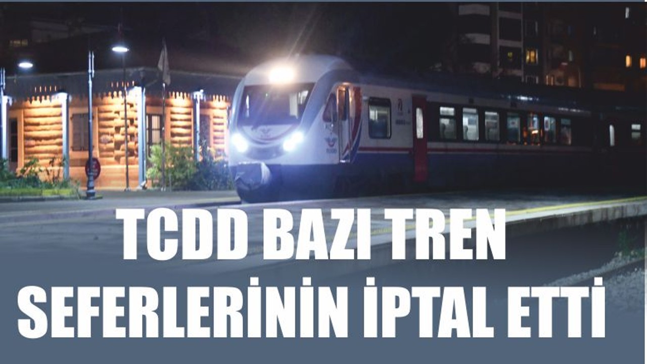 TCDD BAZI TREN SEFERLERİNİN İPTAL ETTİ