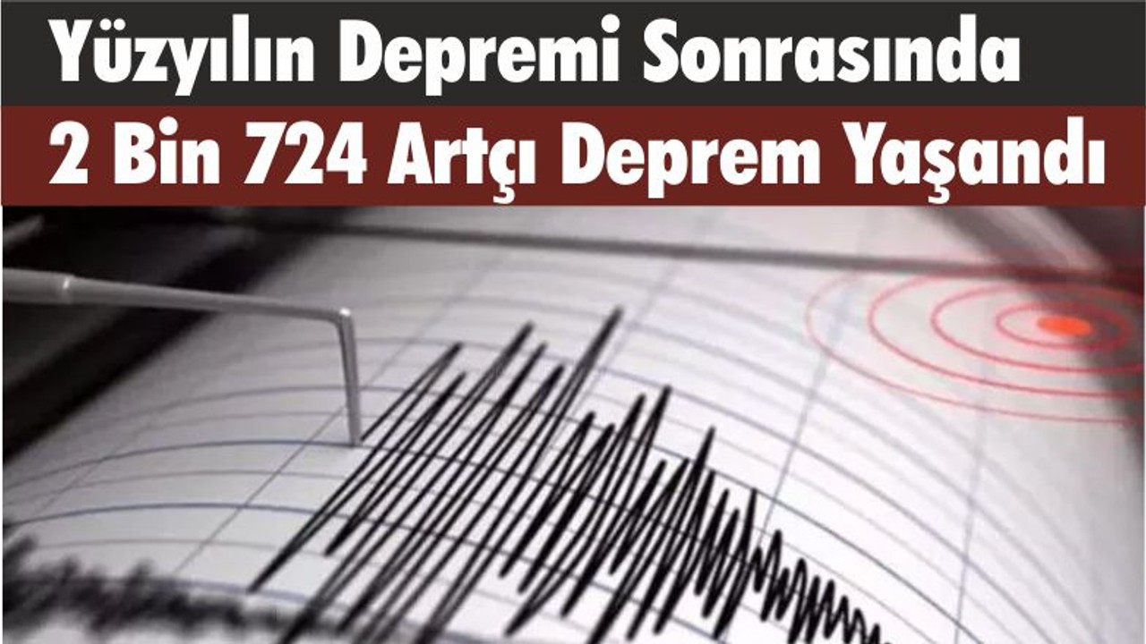 Yüzyılın Depremi Sonrasında 2 Bin 724 Artçı Deprem Yaşandı