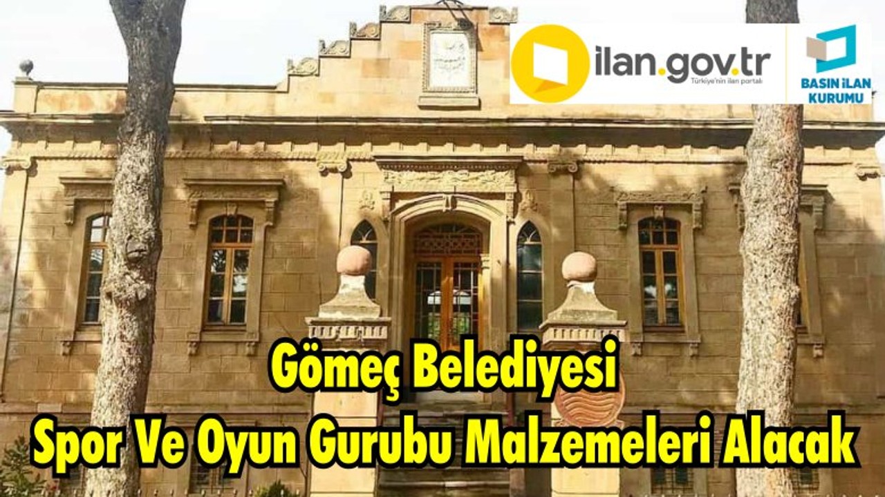Gömeç Belediyesi Spor Ve Oyun Gurubu Malzemeleri Alacak