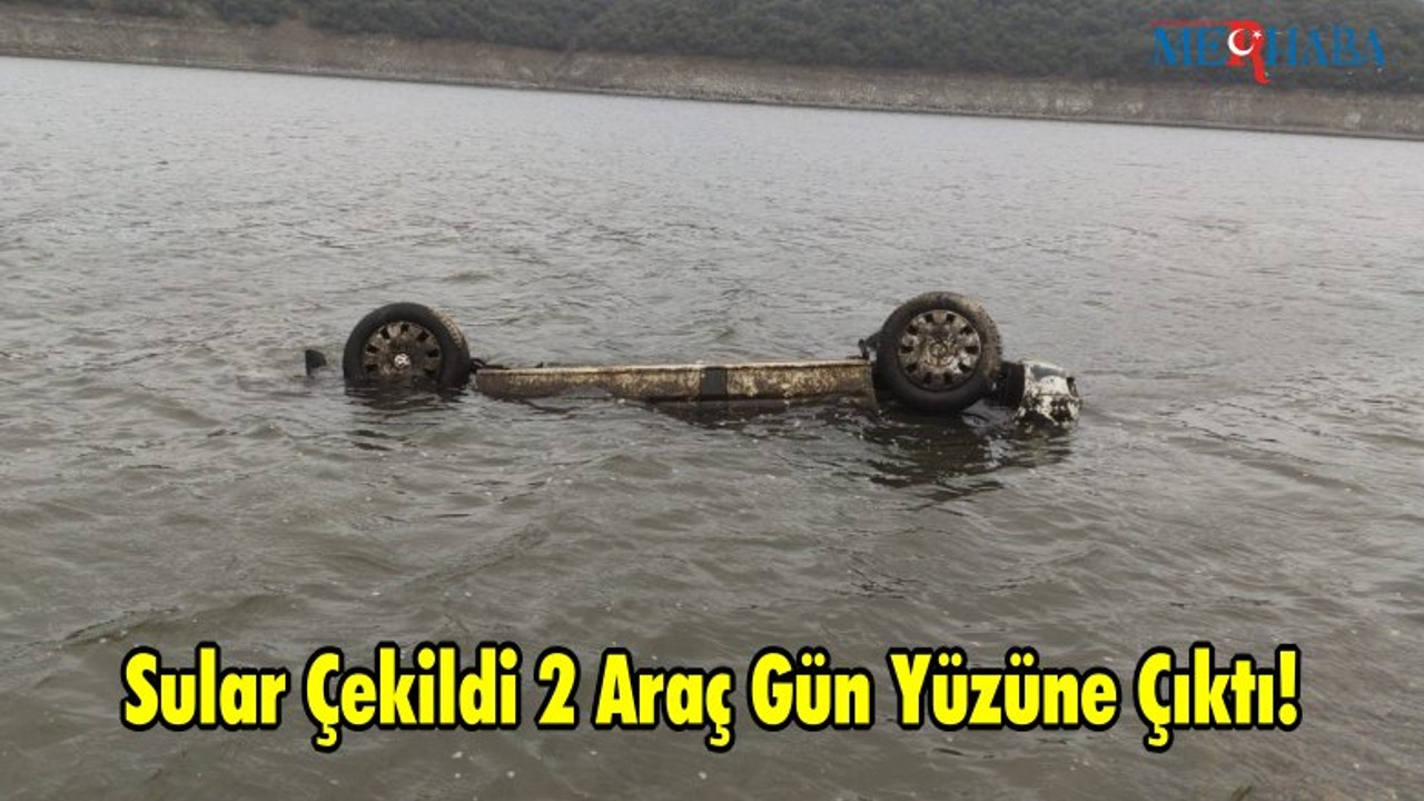 Sular Çekildi 2 Araç Gün Yüzüne Çıktı