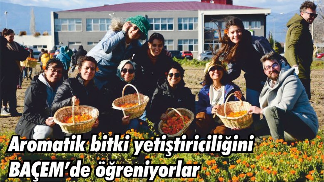 Aromatik bitki yetiştiriciliğini BAÇEM’de öğreniyorlar