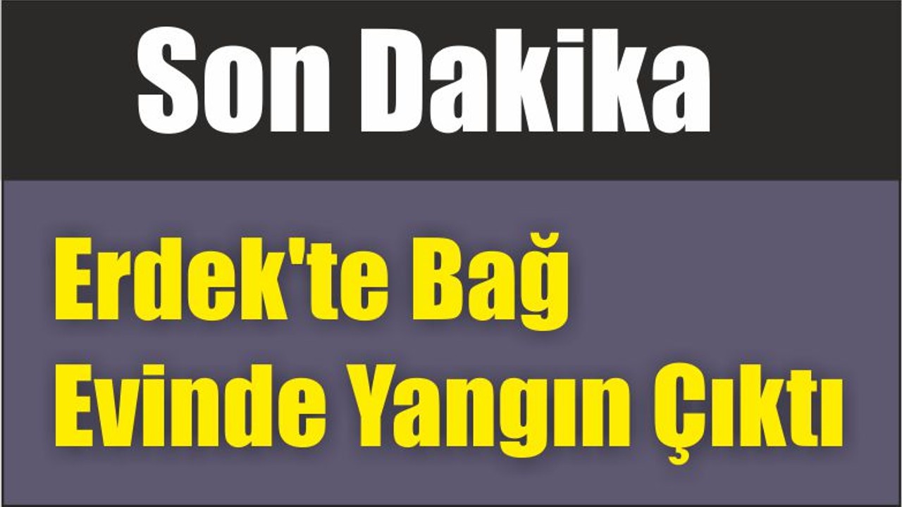 Son Dakika: Erdek'te bağ evinde yangın çıktı