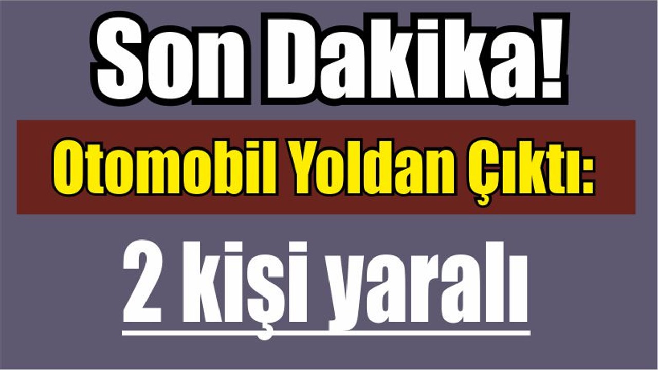 Son Dakika Otomobil Yoldan Çıktı: 2 Kişi Yaralı