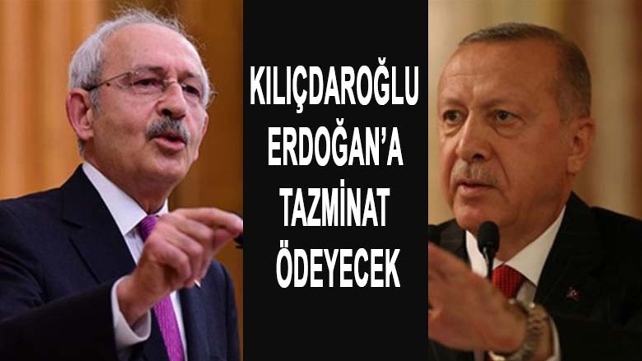 Erdoğan'a 105 bin TL tazminat