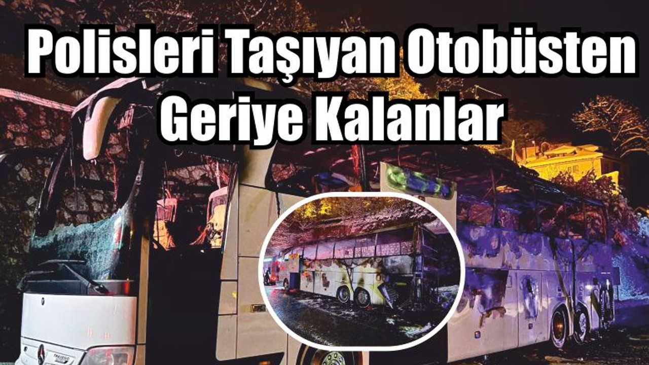 Yolcu Otobüsü Alev Aldı