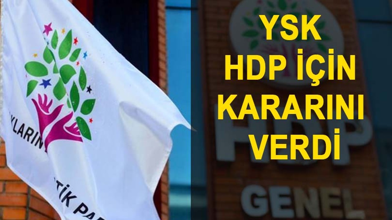 YSK'dan HDP kararı