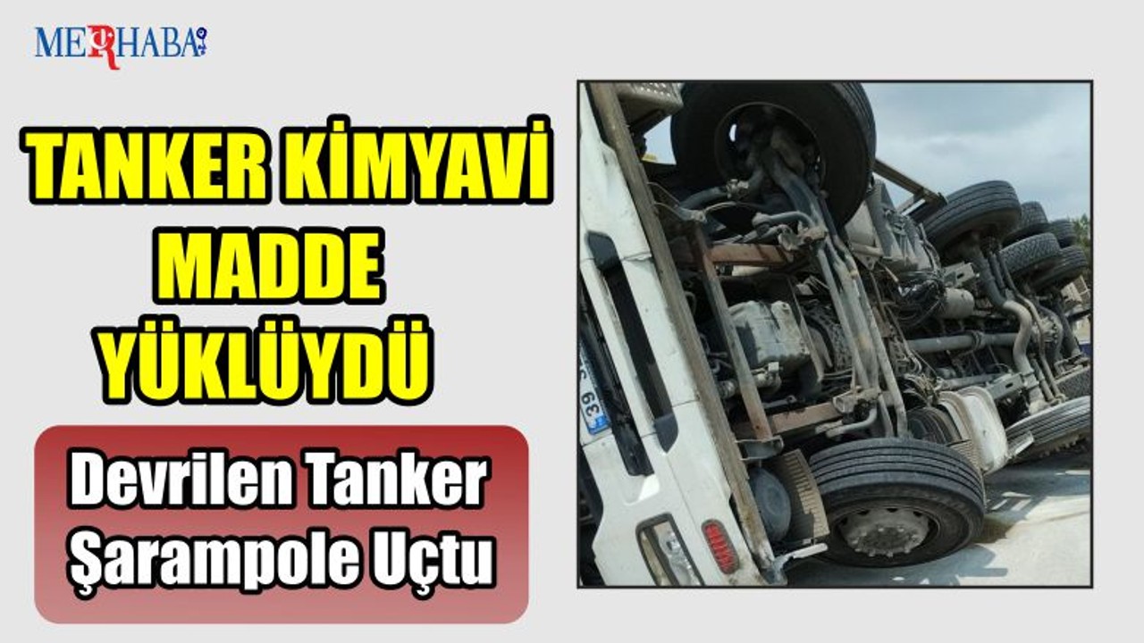 Devrilen Tanker Şarampole Uçtu
