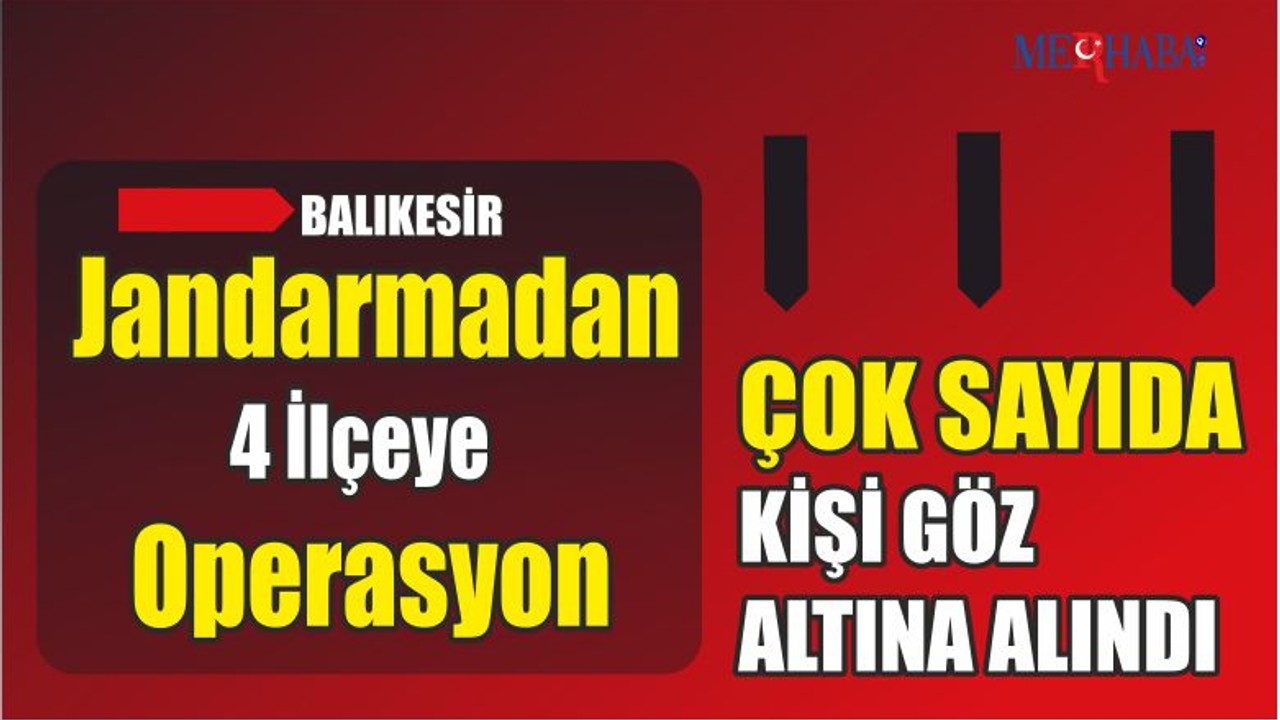 Jandarmadan 4 İlçeye Operasyon