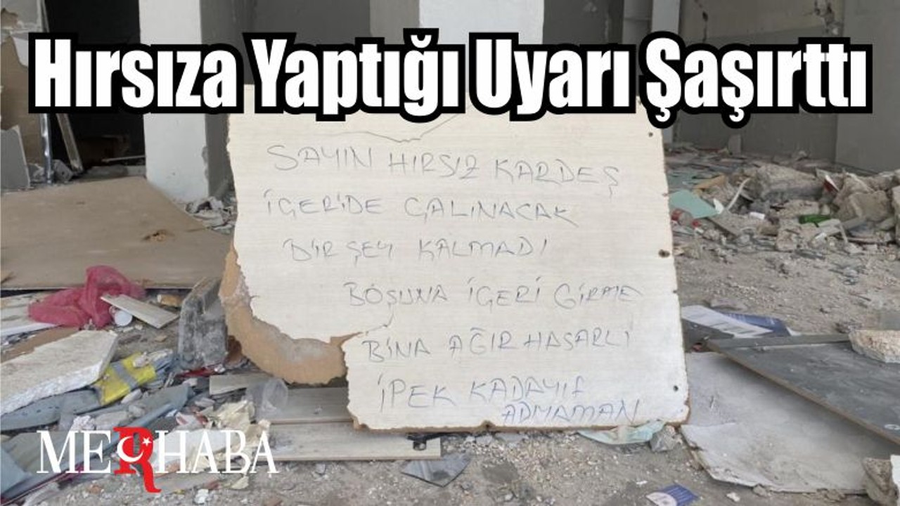 Hırsıza Yaptığı Uyarı Şaşırttı