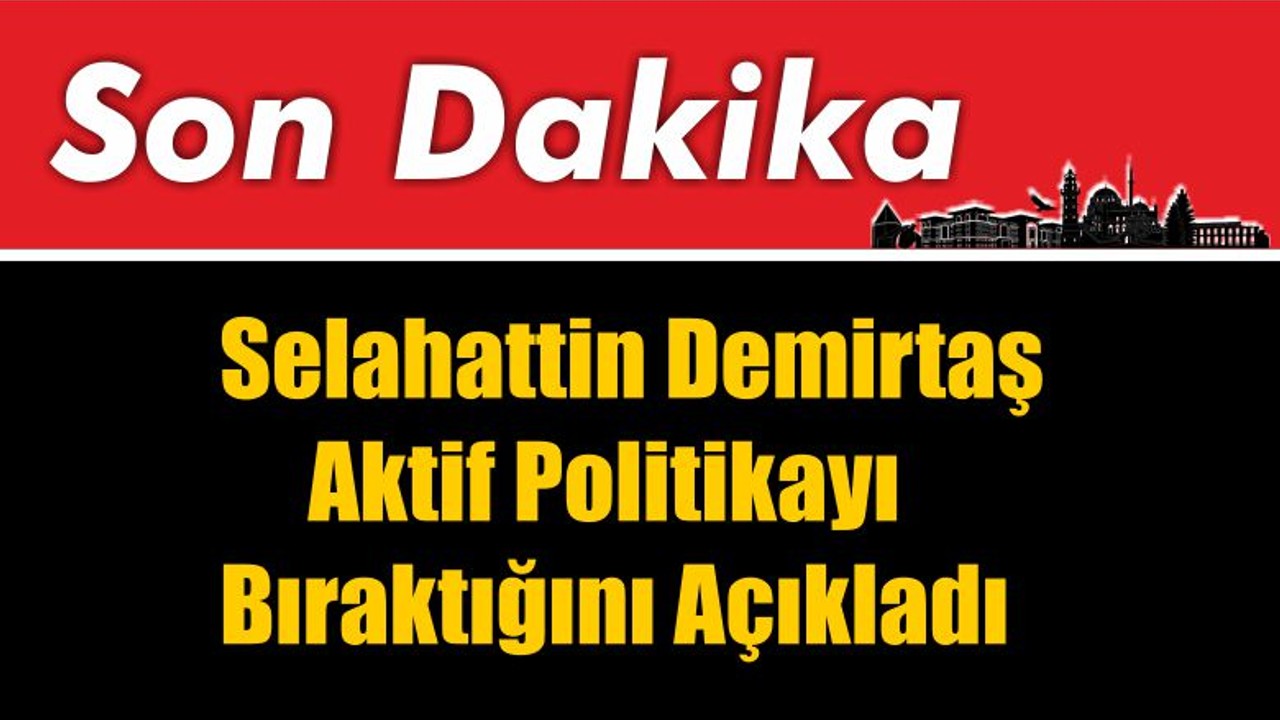 Selahattin Demirtaş Açıklama Yaptı