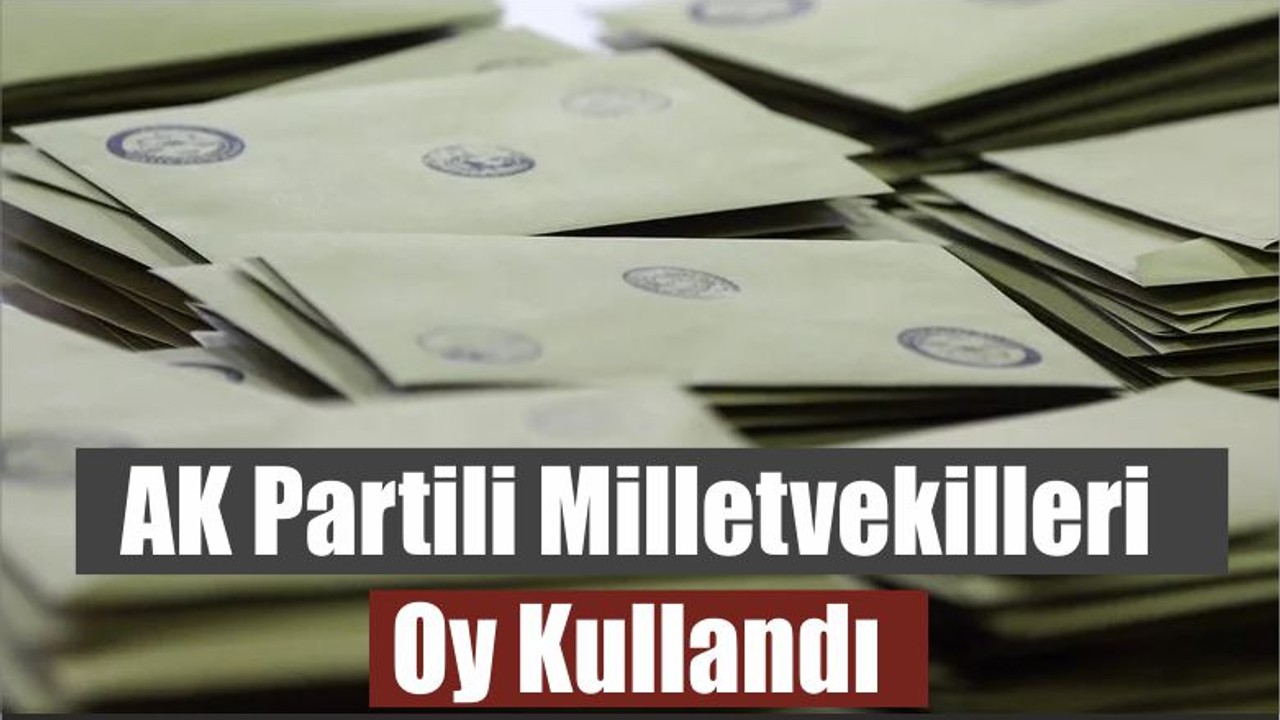 AK Partili Milletvekilleri Oy Kullandı