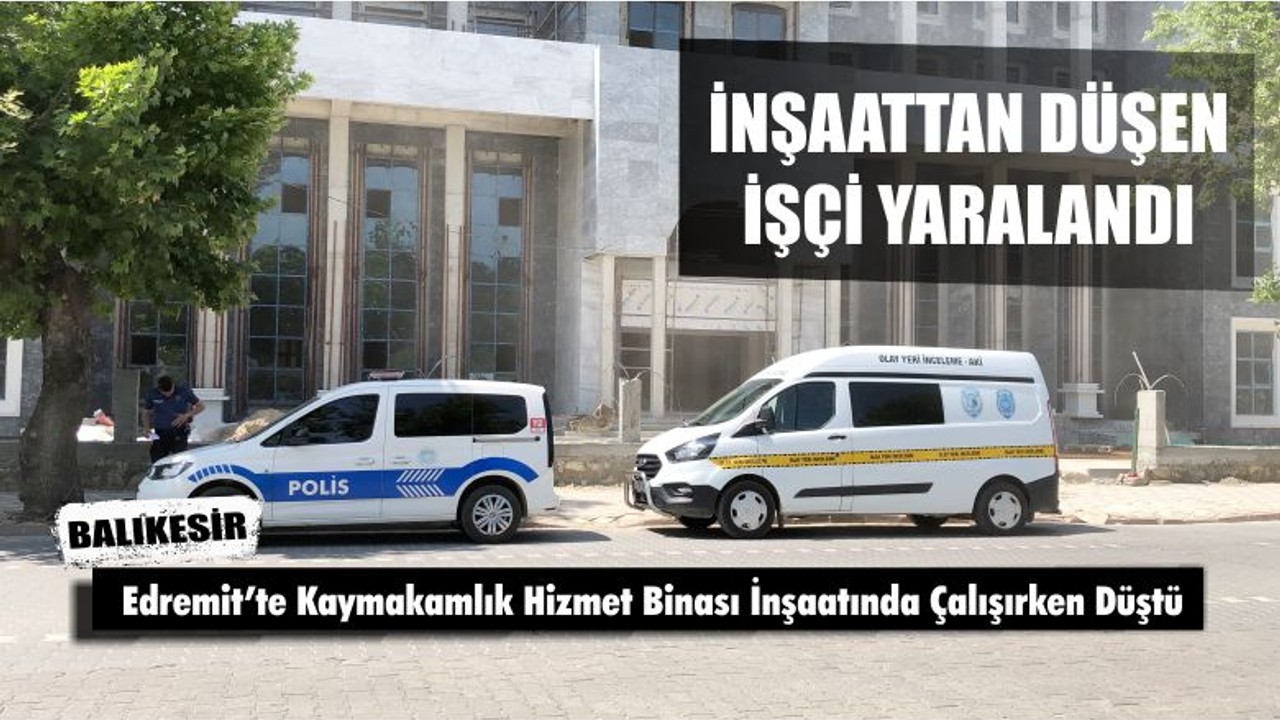 inşaattan Düşen İşçi Yara Aldı