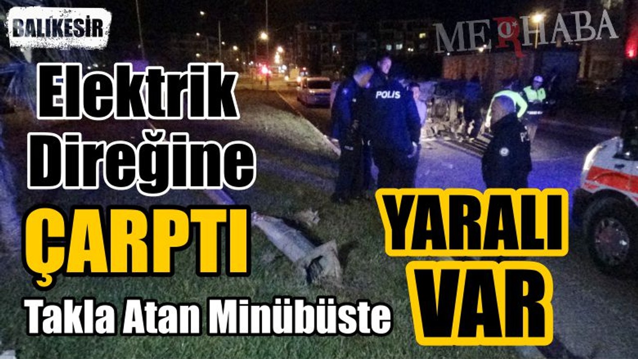 Elektrik Direğine Çarptı