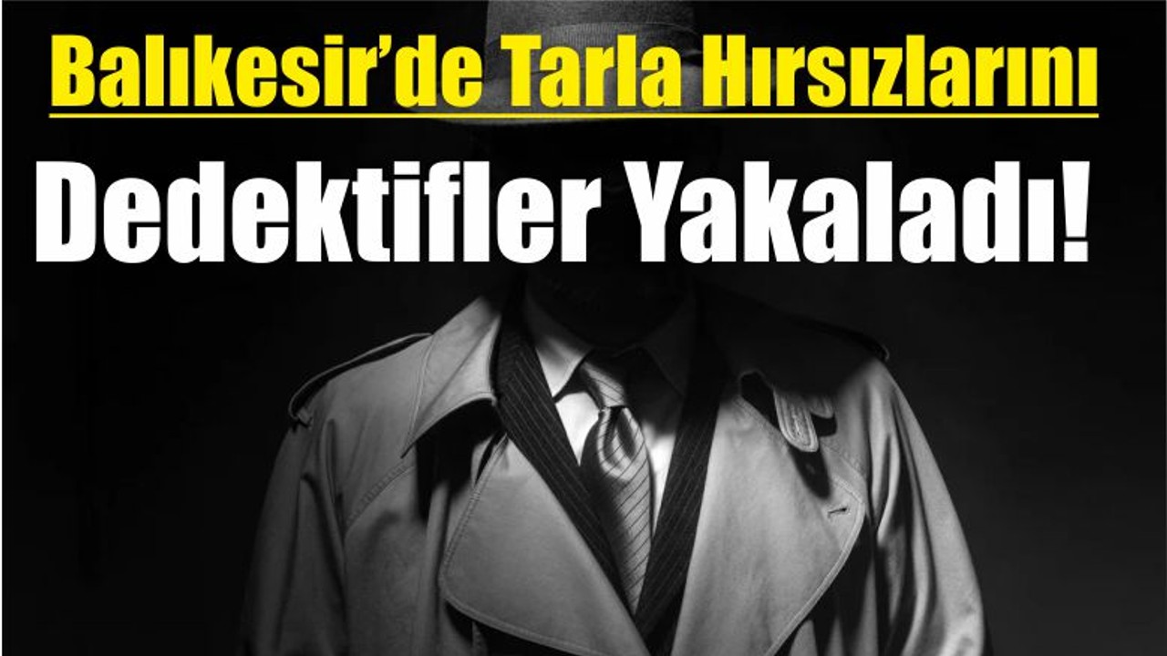 Balıkesir’de Tarla Hırsızlarını Dedektifler Yakaladı!