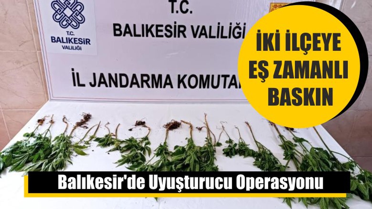 Balıkesir'de Uyuşturucu Operasyonu