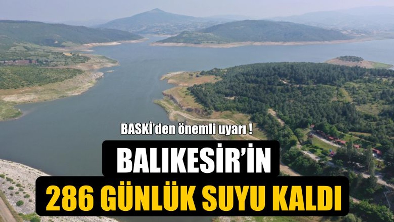 Balıkesir’in 286 Günlük Suyu Kaldı