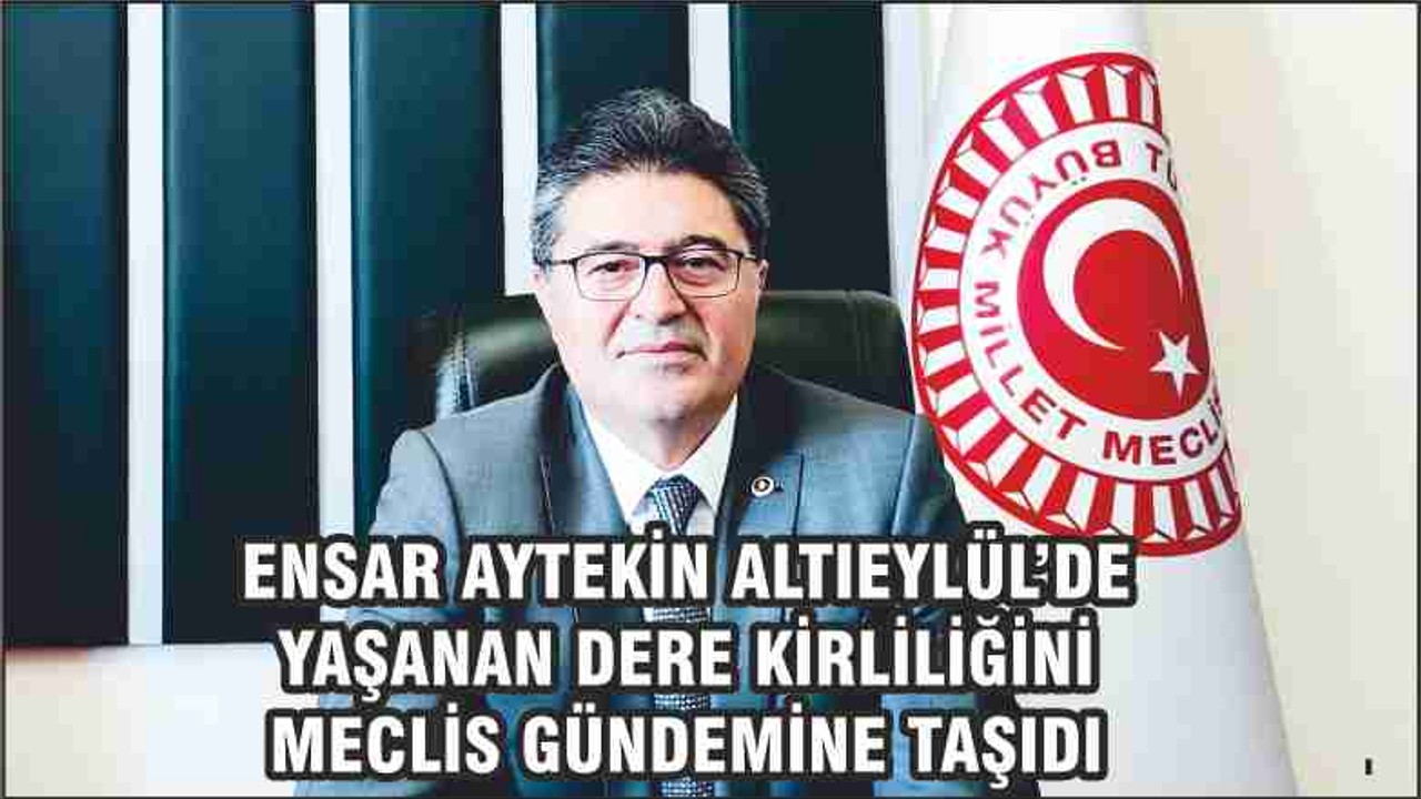 ENSAR AYTEKİN ALTIEYLÜL’DE YAŞANAN DERE KİRLİLİĞİNİ MECLİS GÜNDEMİNE TAŞIDI