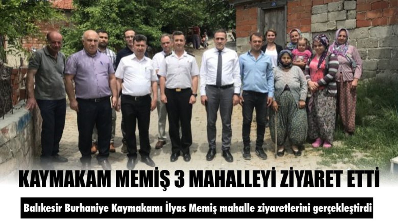 Kaymakam Memiş Üç Mahalleye Ziyaret Etti