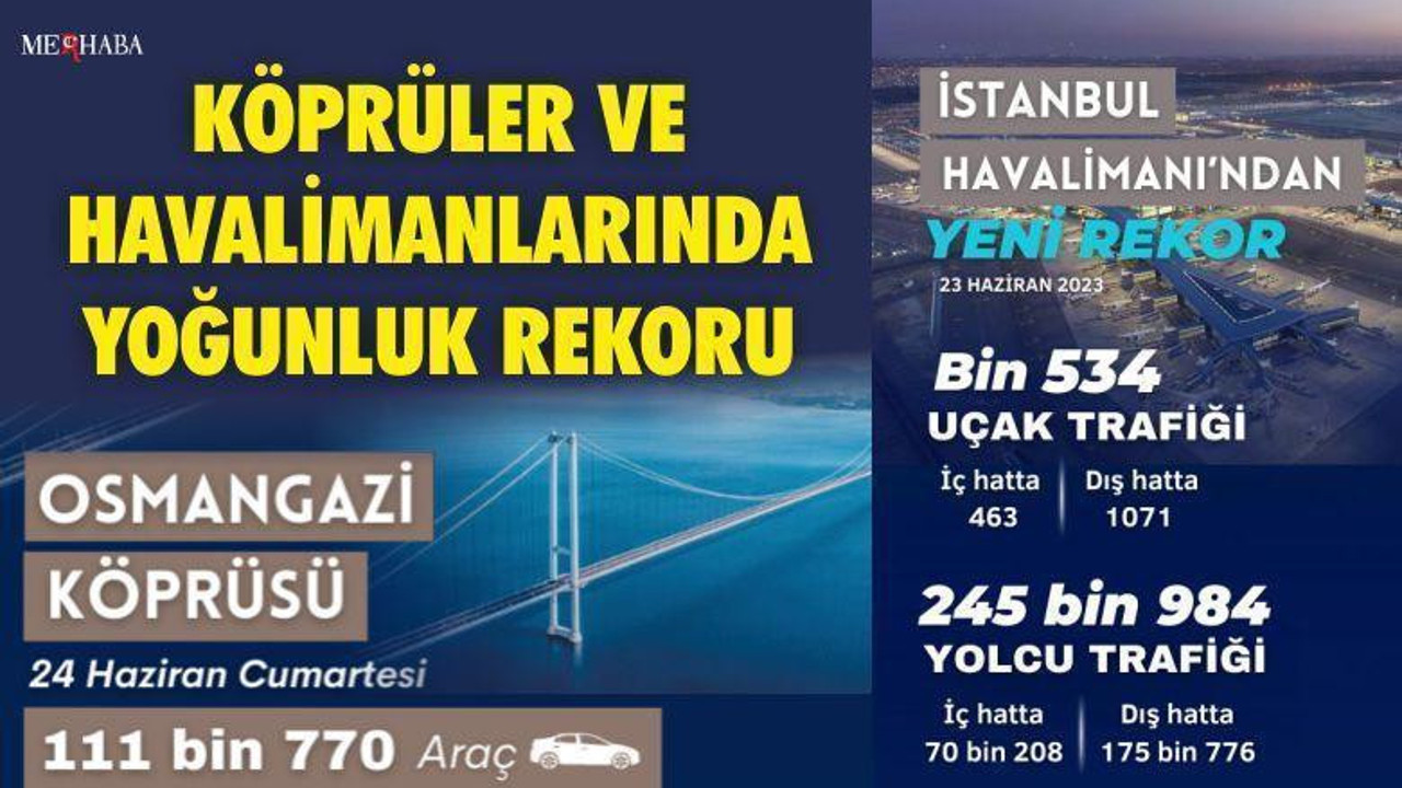 KÖPRÜLER VE HAVALİMANLARINDA YOĞUNLUK REKORU