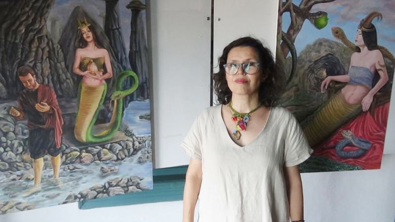 Edremit'li Ressam Kadın Gücü İle Mitolojik Kahramanları Yeniden Yorumladı