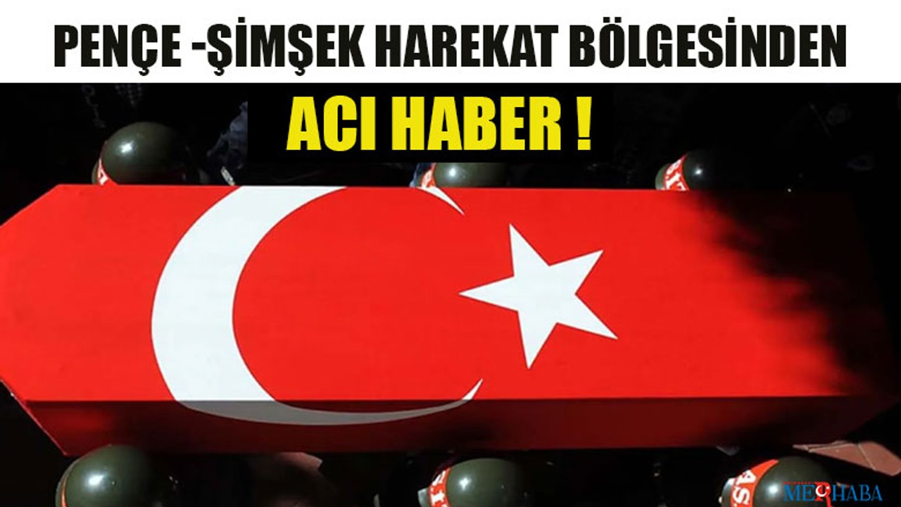 Pençe -Şimşek Harekat Bölgesinden Acı Haber !