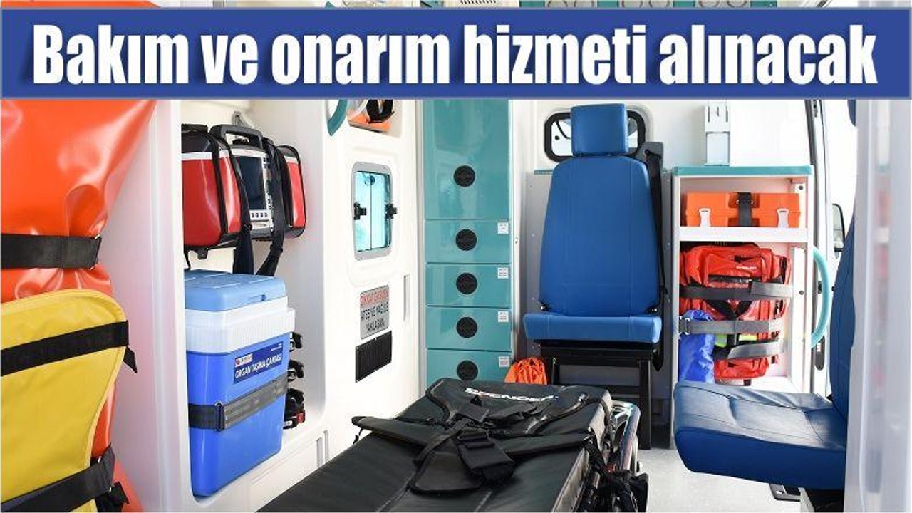 Bakım ve onarım hizmeti alınacak