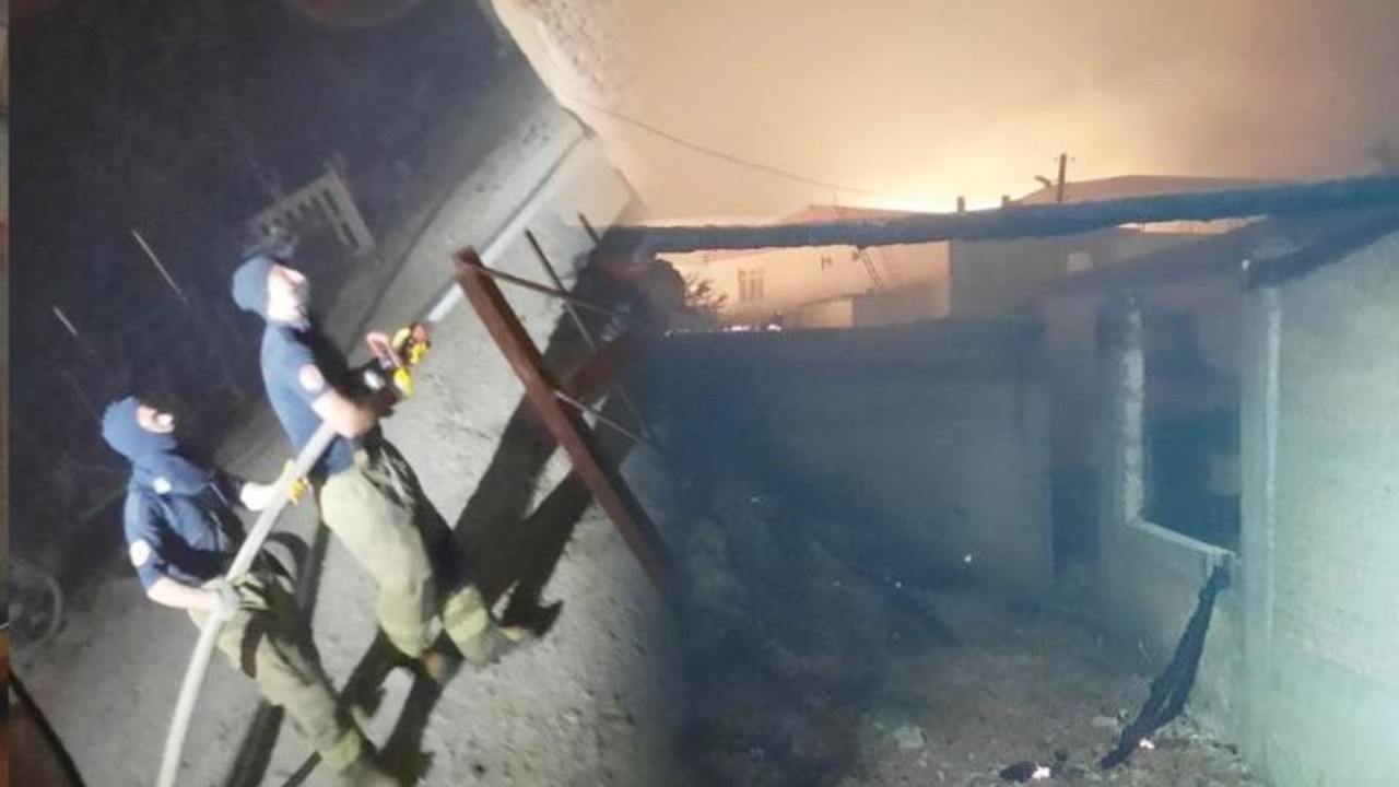 Balıkesir İtfaiyesi Çanakkale'deki Evleri Yangından Korumaya Çalışıyor