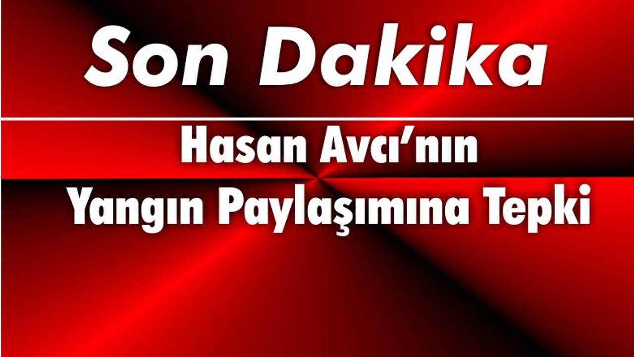 Hasan Avcı’nın Yangın Paylaşımına Tepki