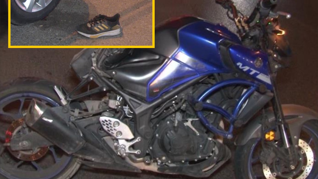 Hız Yapan Motosiklet Kontrolden Çıktı ! Metrelerce Sürüklendi