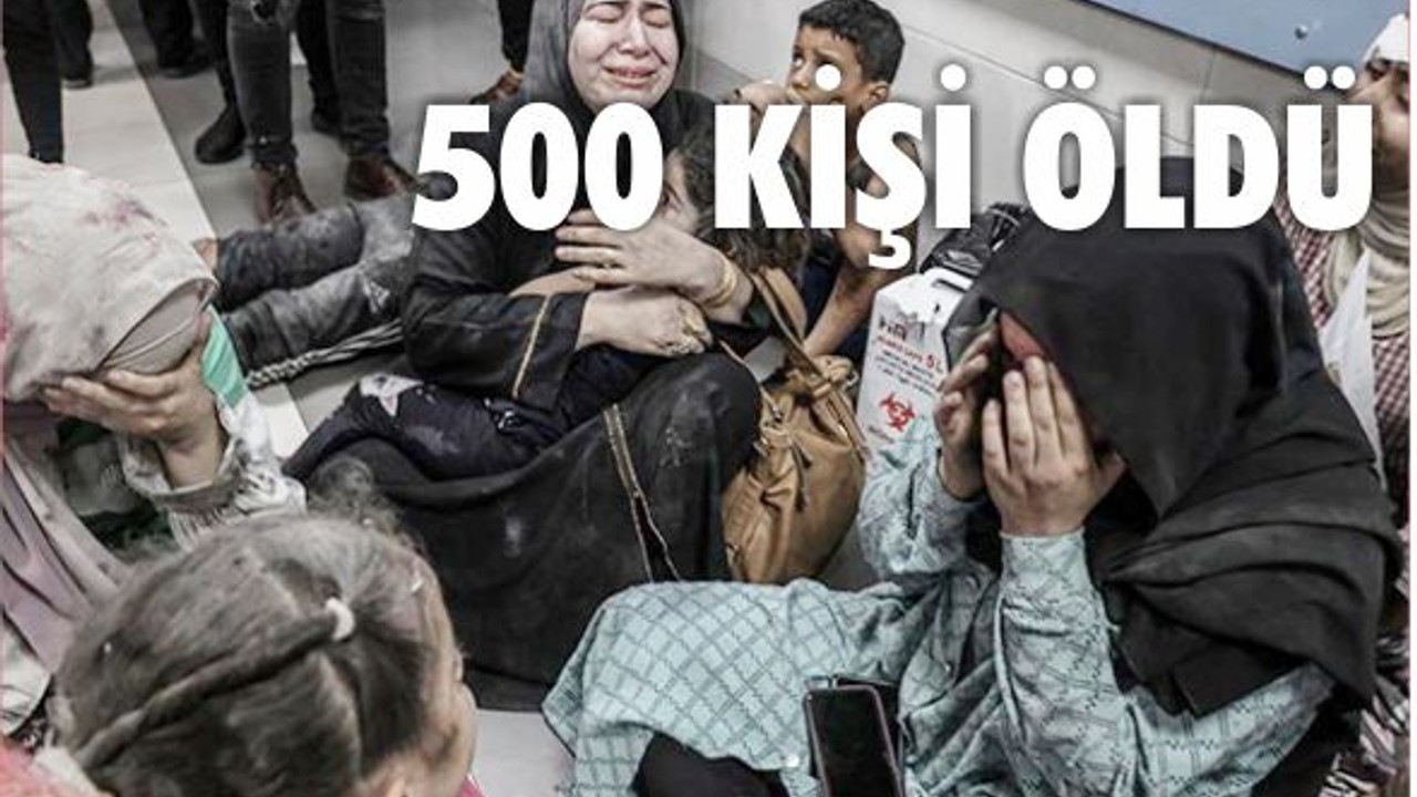 İsrail hastaneye saldırdı en az 500 kişi öldü