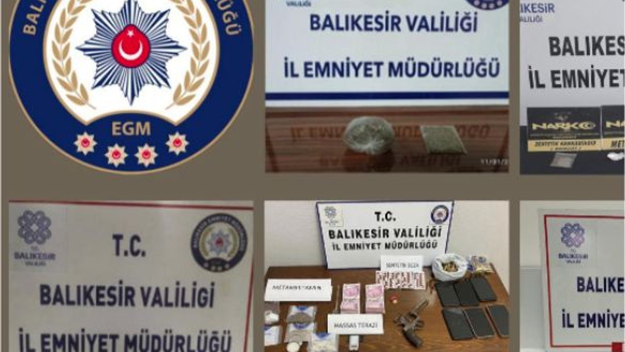 Balıkesir'de Narkotik Operasyon: 21 Olaya Müdahele