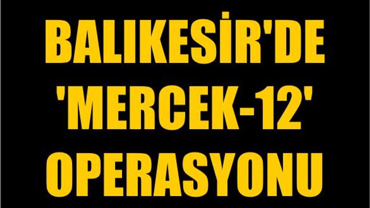 Balıkesir'de 'Mercek-12' Operasyonu