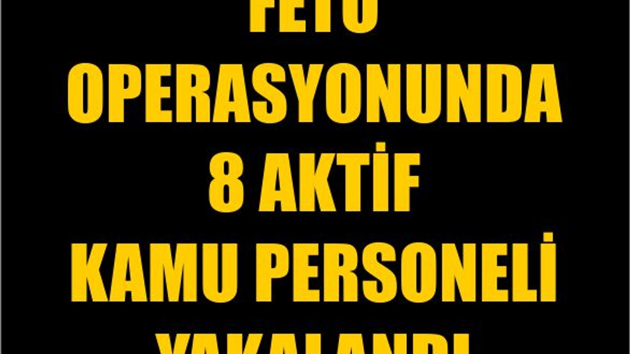 FETÖ Operasyonunda 8 Aktif Kamu Personeli Yakalandı