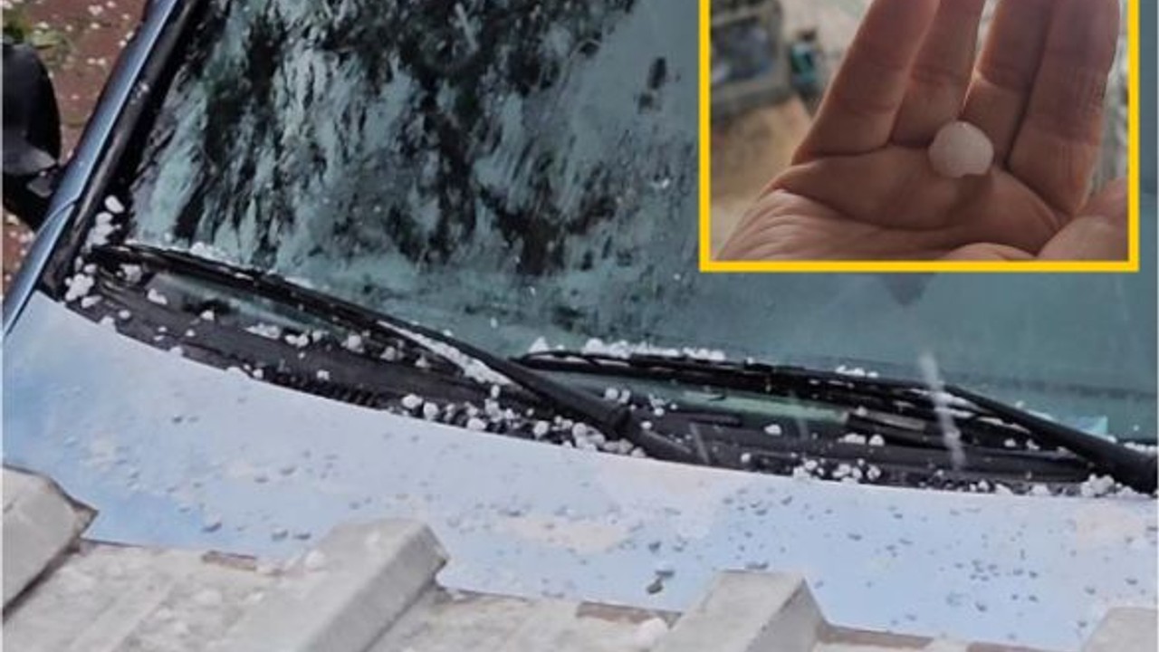 Bandırma'ya Dolu Yağdı