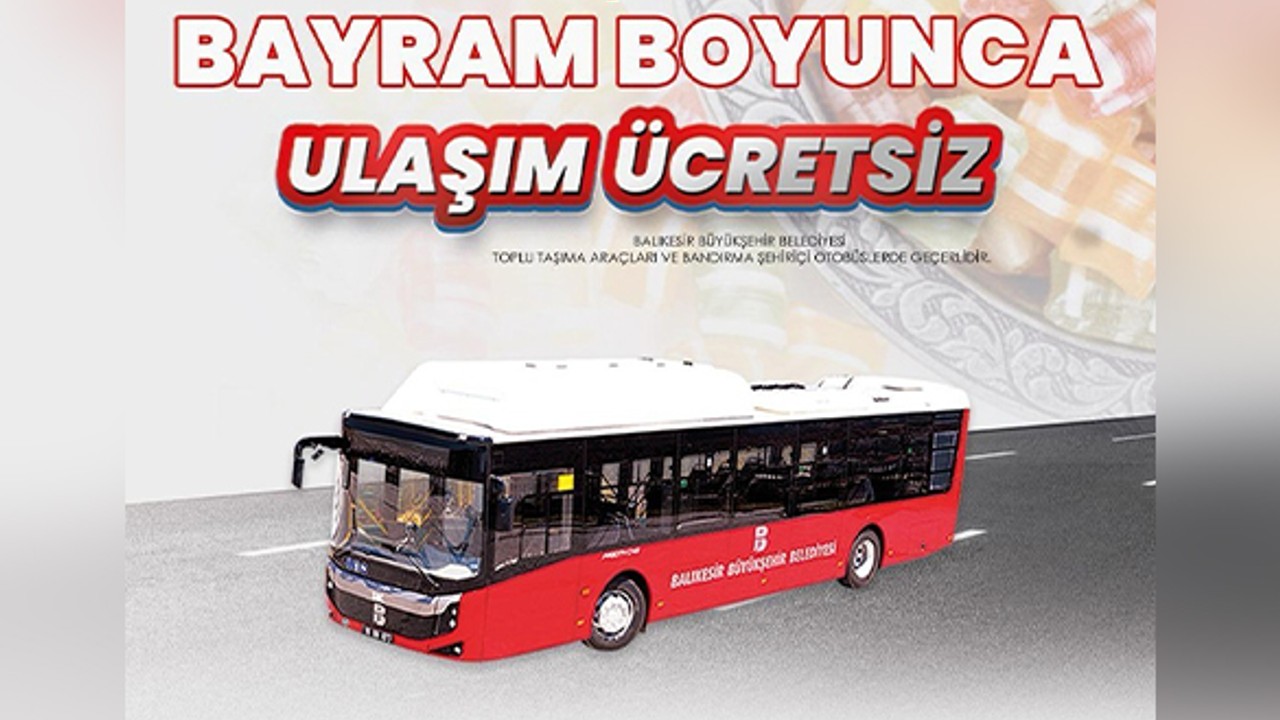 Büyükşehir’den bayram boyunca ulaşım ücretsiz