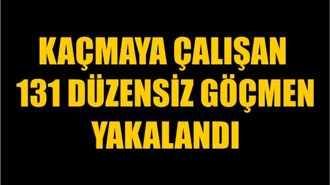 Kaçmaya Çalışan 131 Düzensiz Göçmen Yakalandı